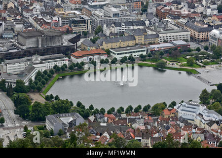 Lille Lungegrdsvannet, Bergen, Norvège Banque D'Images