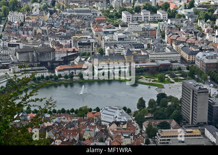 Lille Lungegrdsvannet, Bergen, Norvège Banque D'Images