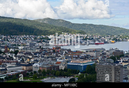 Vagen bay et le port, Bergen, Norvège Banque D'Images