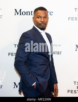 Jamie Foxx au Tribeca Film Festival arrivées tapis rouge à New York. Banque D'Images