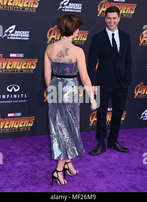 Los Angeles, Californie, USA. 23 avril, 2018. Scarlett Johansson 017 assiste à la première de Disney et Marvel Avengers : 'l'Infini' de la guerre le 23 avril 2018 à Los Angeles, Californie. Credit : Tsuni / USA/Alamy Live News Banque D'Images