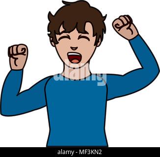 L'homme couleur de se réveiller et de bâiller avec vêtements n°1 vector illustration Illustration de Vecteur