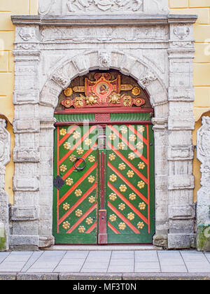 Maison de style de l'ère victorienne de portes en bois Banque D'Images