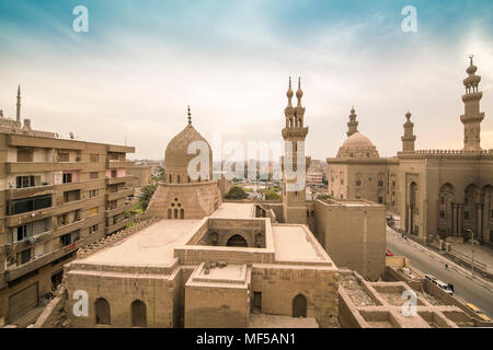 Egypte, Le Caire, mosquée Al Mahmoudeya, Al Rifai Mosquée, la Mosquée Sultan Hassan, La Citadelle Banque D'Images