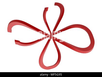 3d Red Arrows, isolé Banque D'Images