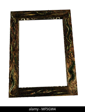 Décoration ancienne image 3D, sur fond blanc, isolé Banque D'Images