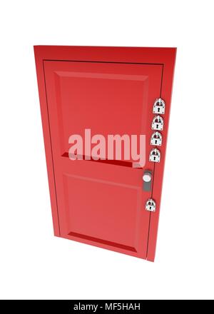 Porte d'Écluse, sur fond blanc, isolé Banque D'Images