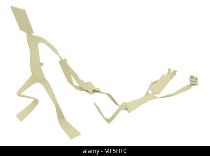 Télévision dessins animés en 3d figure, isolé Banque D'Images