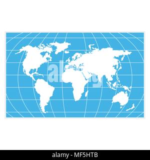 monde carte bleu Illustration de Vecteur