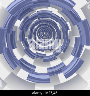 Torus forme tunnel de géométrie 3d illustration, horizontal Banque D'Images
