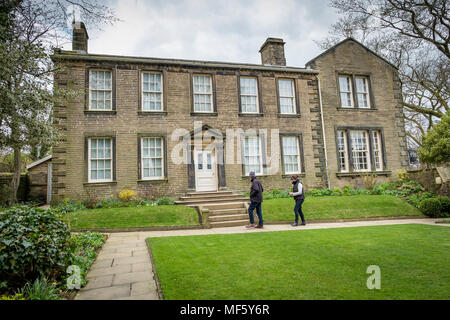 Le Bronte Parsonage Haworth, Village, West Yorkshire, Angleterre Banque D'Images