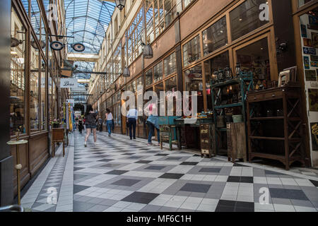 Passage du Grand Cerf à Paris Banque D'Images