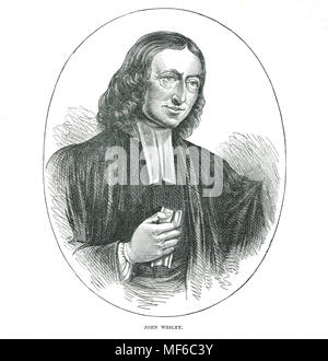 John Wesley, 1703-1791, l'anglais et clerc et théologien, co-fondateur du méthodisme Banque D'Images