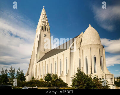 La Cathédrale Hallgrimskirkja à Reykjavik, Islande Banque D'Images