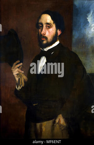 Self Portrait 1863 Saluant ou Degas Edgar Degas 1834-1917 France French Banque D'Images