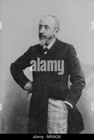 Portrait de Jules Claretie ( 1840 - 1913 ) écrivain français - photographie par Pierre Petit Banque D'Images