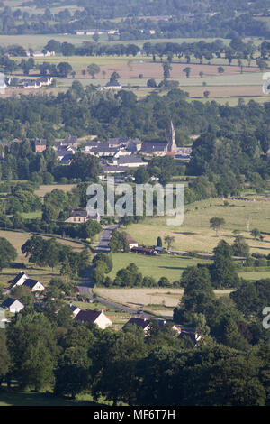 War Memorial et viewpoint à Mortain, en Normandie France Banque D'Images