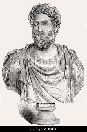 Marcus Aurelius Commodus Commodus ou Antoninus Augustus, 161 - 192, empereur romain de 180 à 192 Banque D'Images