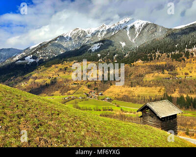 Paysage de printemps entre Bad Gastein Bad Hofgastein et villes. L'Autriche Banque D'Images