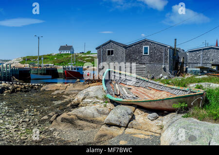 Le village de pêcheurs de Peggy's Cove en Nouvelle-Écosse rurale. Banque D'Images