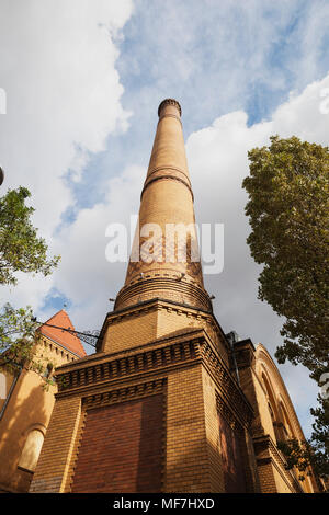 Allemagne, Berlin, Prenzlauer Berg, cheminée de Kulturbrauerei anciennement brewery Banque D'Images