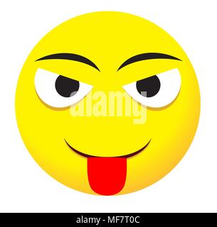 Avec l'icône Emoji visages émotionnels Illustration de Vecteur