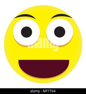 Avec l'icône Emoji visages émotionnels Illustration de Vecteur