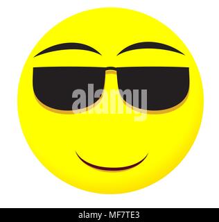 Avec l'icône Emoji visages émotionnels Illustration de Vecteur