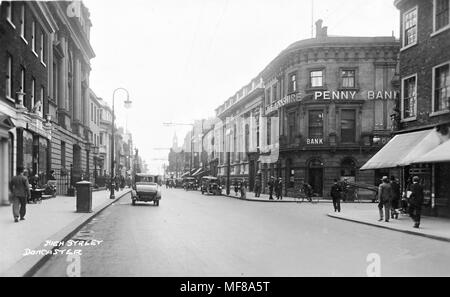 High Street Doncaster Banque D'Images