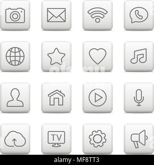 Boutons et icônes Web pour site web. Vector illustration Illustration de Vecteur
