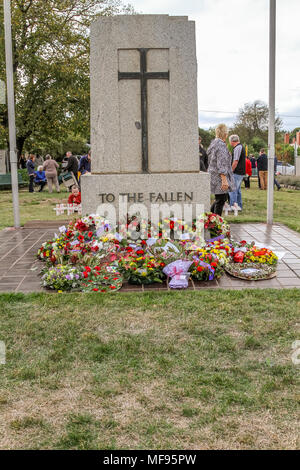 Ballarat, Victoria, Australie. 25 avril 2018. Les cérémonies de l'Anzac Day dans toute la région de Ballarat - 2018 marque le 103e anniversaire de l'Australian and New Zealand atterrissage sur les forces de Gallipoli pendant la Première Guerre mondiale. Credit : brett keating/Alamy Live News Banque D'Images
