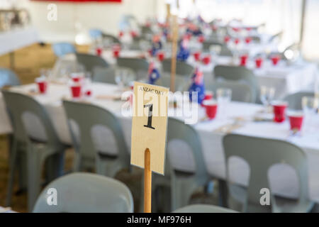 Sydney, Australie. Mercredi 25 avril 2018, Sydney, Australie. Mars et le service de l'ANZAC day à Avalon Beach pour se souvenir de ceux qui ont péri de l'Australian and New Zealand forces de défense dans les conflits du passé. Crédit : martin berry/Alamy Live News Banque D'Images