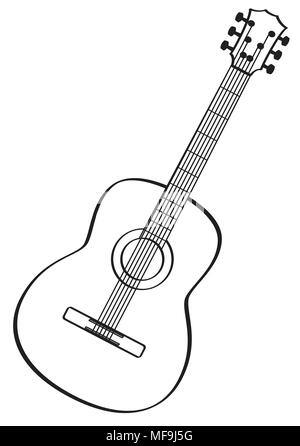 Instrument de musique guitare Illustration de Vecteur