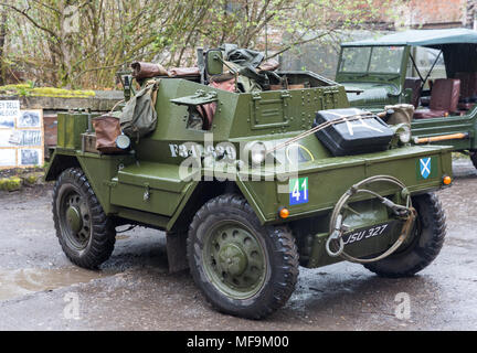 Daimler Dingo Scout Car à la Réserve Naturelle Dell Healy 1940 Week-end près de Rochdale Banque D'Images