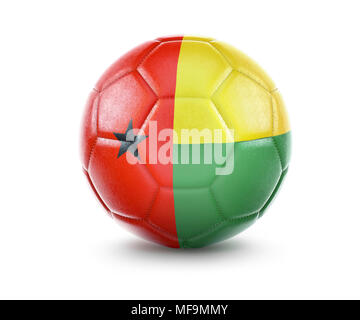 Le rendu haute qualité d'un ballon de foot avec le drapeau de la Guinée-Bissau.(série) Banque D'Images