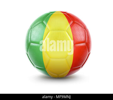 Le rendu haute qualité d'un ballon de foot avec le drapeau du Mali.(série) Banque D'Images