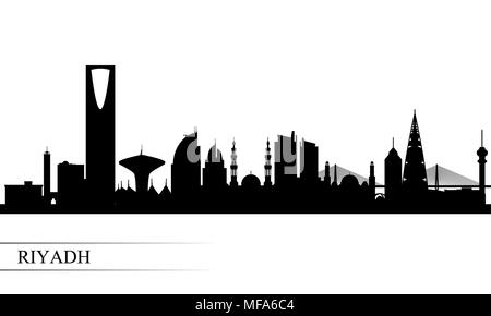 La ville de Riyad, fond silhouette vector illustration Illustration de Vecteur