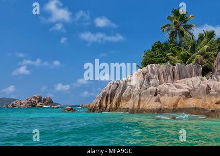 Belle Île Saint-pierre tropical, Seychelles Banque D'Images