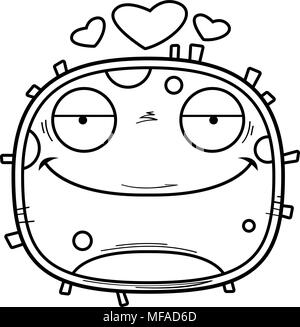 Un cartoon illustration d'un globule blanc dans l'amour. Illustration de Vecteur