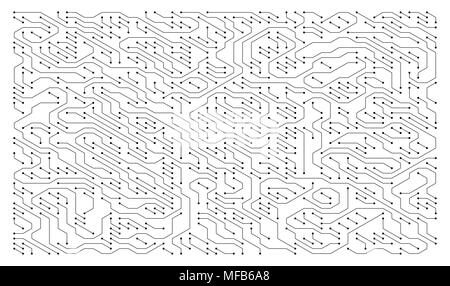 Circuit imprimé de haute technologie comme arrière-plan, illustration abstraite minimaliste Banque D'Images