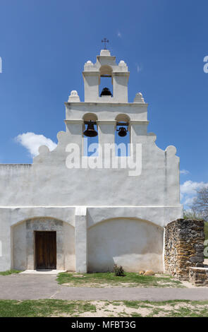 San Antonio (Texas) - Mission de l'église San Juan, l'un des Missions franciscaines San Antonio, San Antonio Missions National Historical Park, Texas USA Banque D'Images