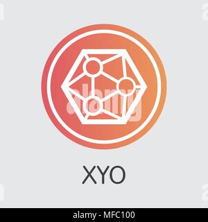 Blockchain Xyo Cryptocurrency. XYO vecteur élément. Illustration de Vecteur