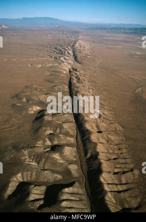 Faille de San Andreas Carrizo plain en Californie, aux États-Unis. Banque D'Images