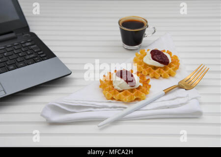 Petit-déjeuner de travail Banque D'Images