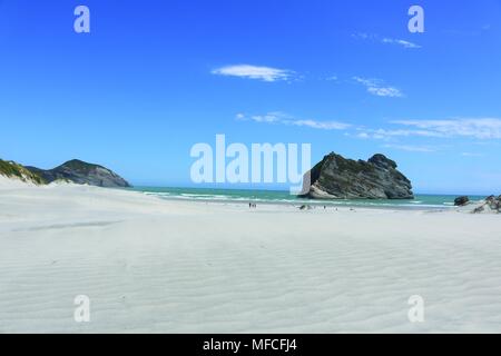 Wharariki Beach, haut de l'île du Sud, Nouvelle-Zélande Banque D'Images