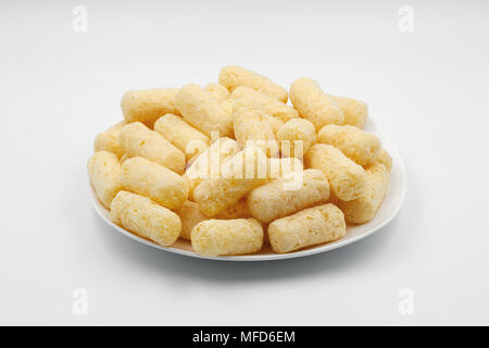 Partie de sweet corn sticks dans une assiette. Banque D'Images