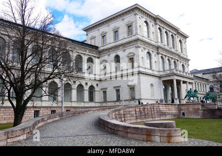 Le bâtiment principal de l'Académie des beaux-arts, Akademie der Bildenden Künste de Munich, ou simplement l'Académie de Munich Banque D'Images