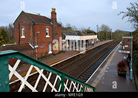 Acle gare sur le Wherry lignes entre Norwich et à Great Yarmouth dans le Norfolk, Royaume-Uni Banque D'Images