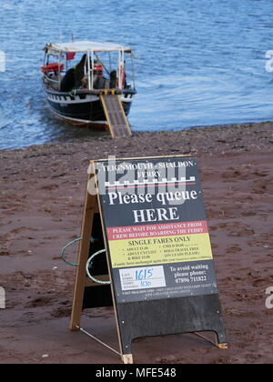 Traversier pour passagers entre Shaldon et Teignmouth Devon UK Banque D'Images