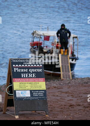 Traversier pour passagers entre Shaldon et Teignmouth Devon UK Banque D'Images